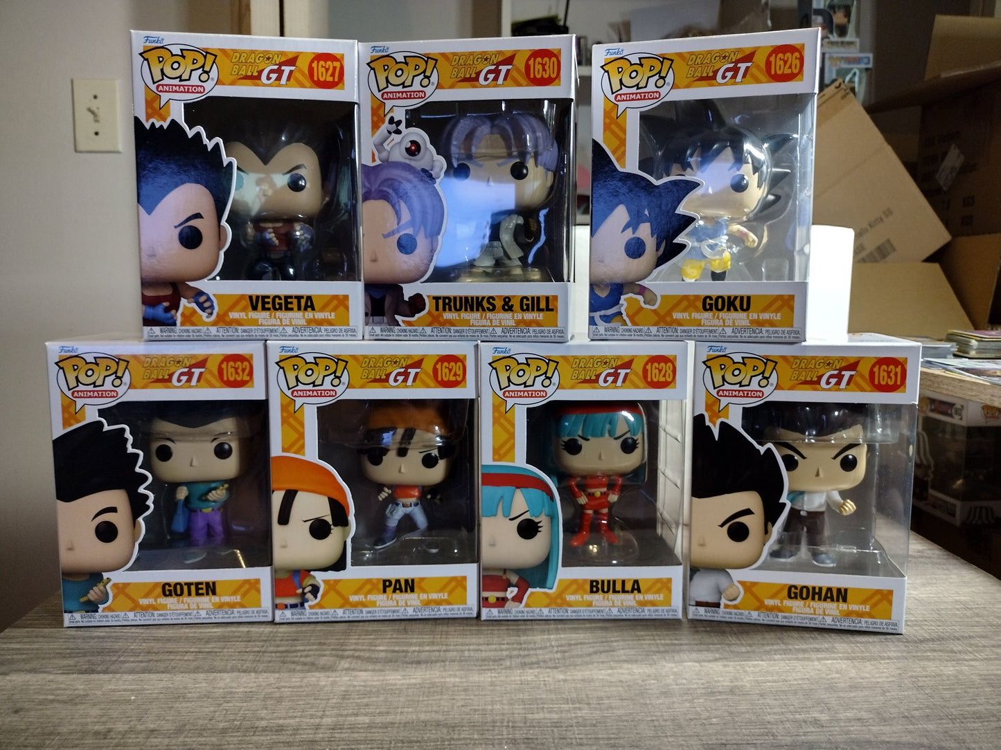 Dragonball GT 7 funko pop set #1626-#1632