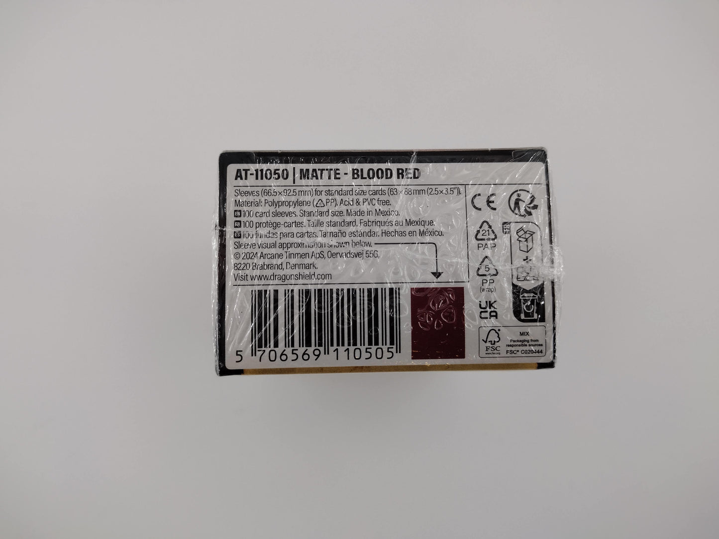 Dragon Shield Matte Blood Red Card Sleeves – 100ct
