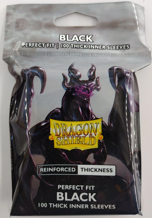 Dragon Shield Perfect Fit Thick Inner Sleeves – Black 100ct