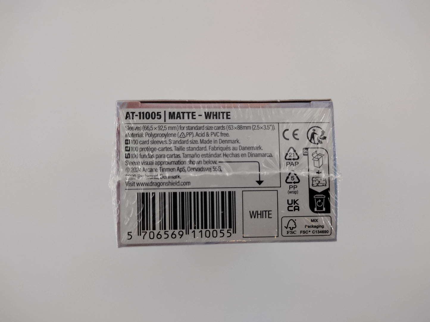 Dragon Shield Matte White Card Sleeves – 100ct
