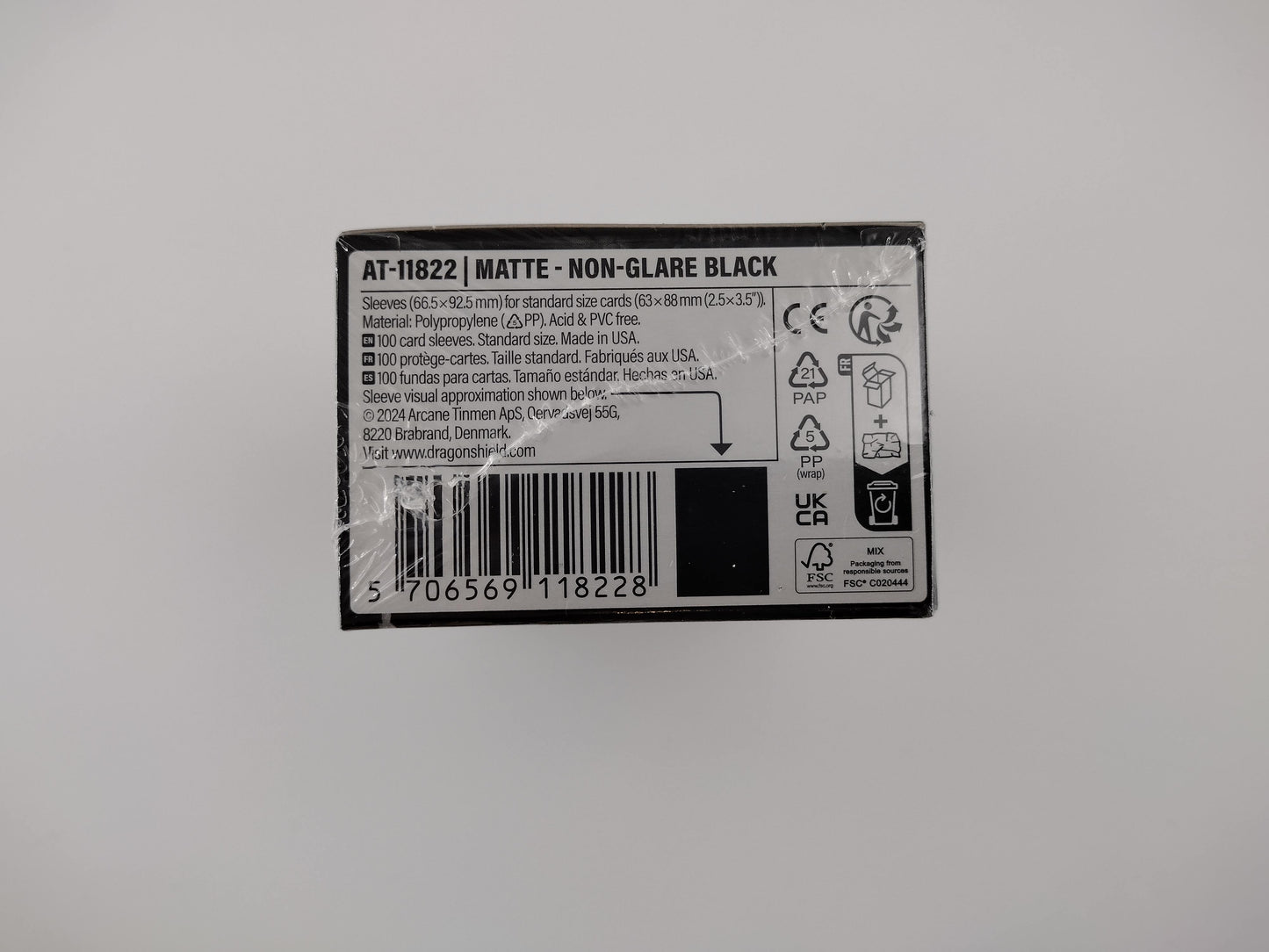 Dragon Shield Matte Non-Glare Black Card Sleeves – 100ct