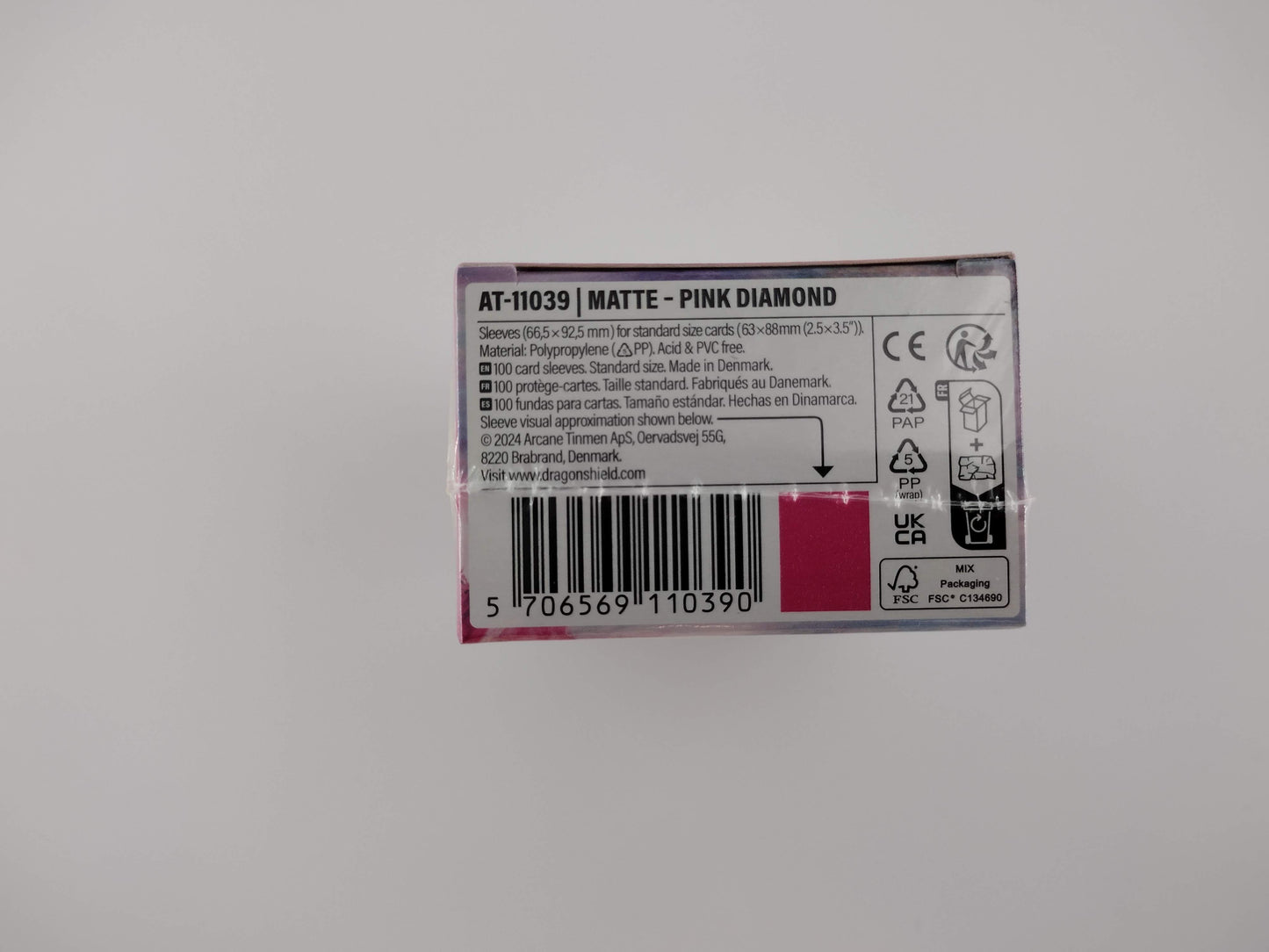 Dragon Shield Matte Pink diamond Card Sleeves – 100ct