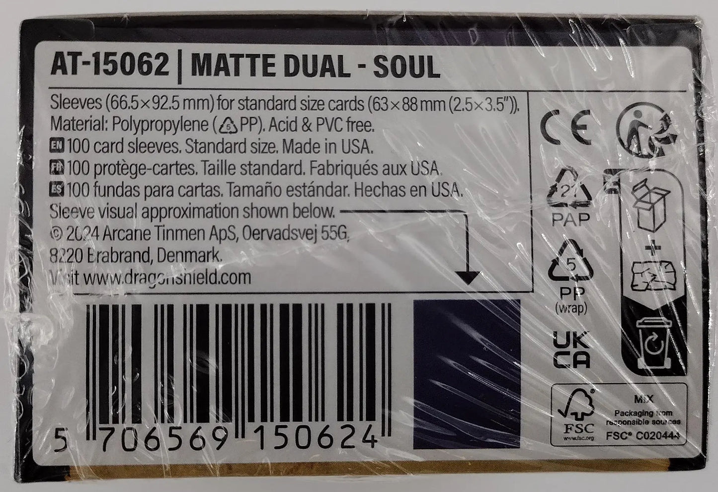 Dragon Shield Dual Matte Soul Card Sleeves – 100ct