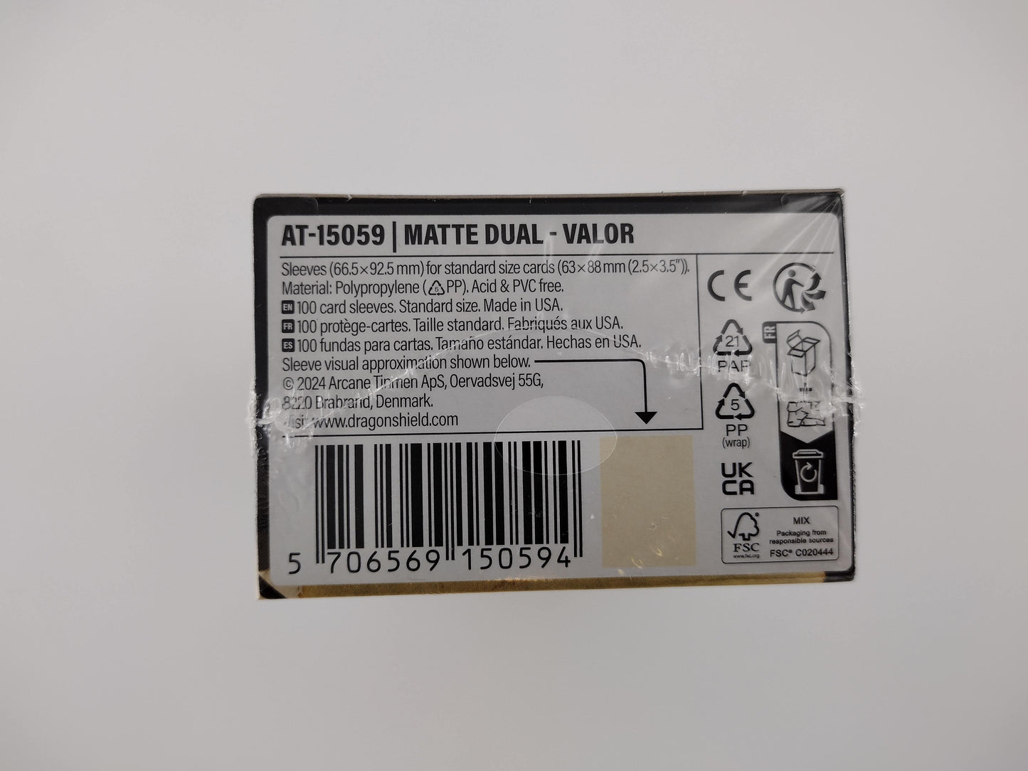 Dragon Shield Dual Matte Valor Card Sleeves – 100ct