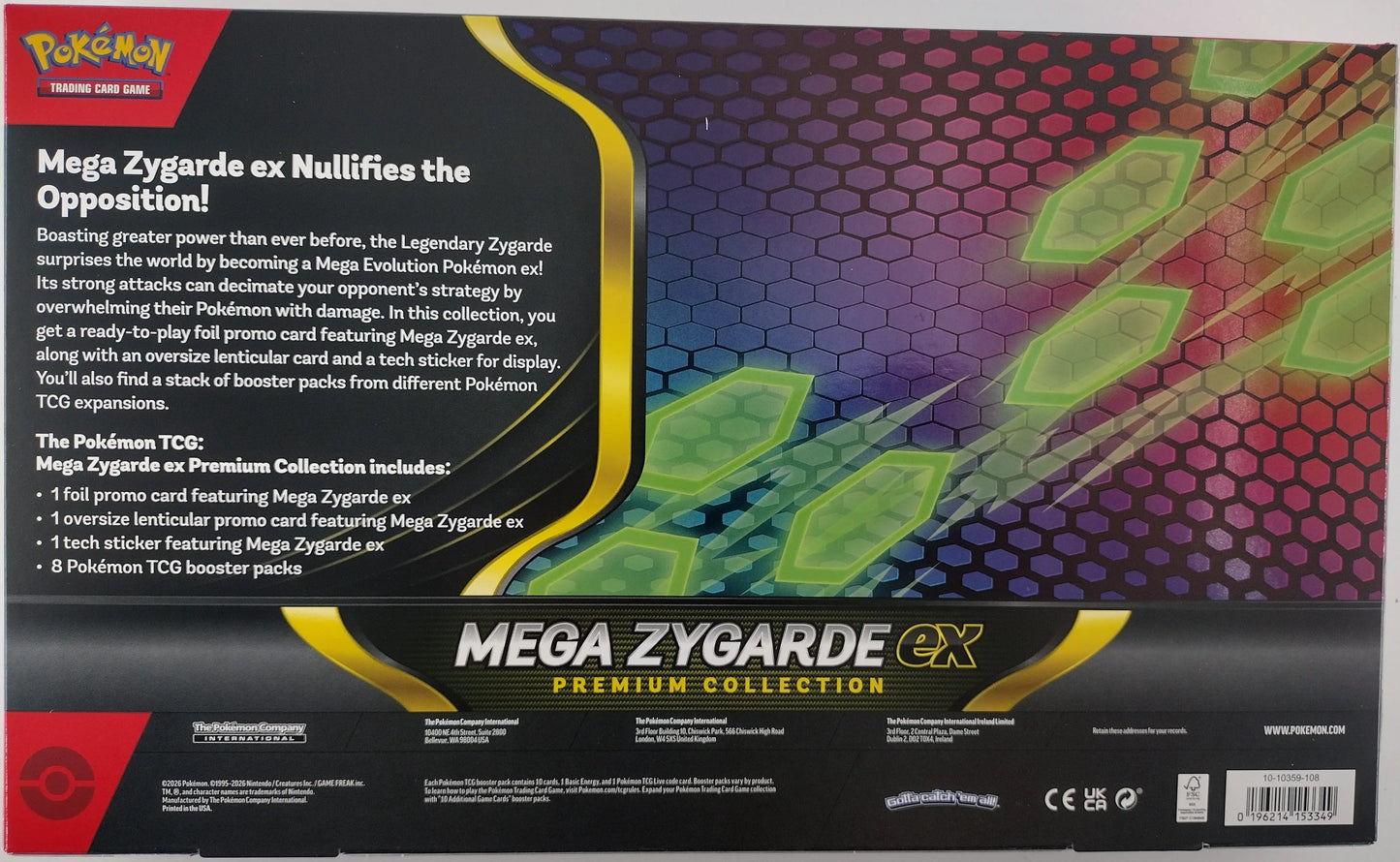 Pokemon Mega zygarde ex premium collection